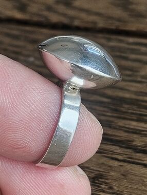 Vintage MCM Eilat Israeli Sterling Silver Dome Statement Ring Size 6